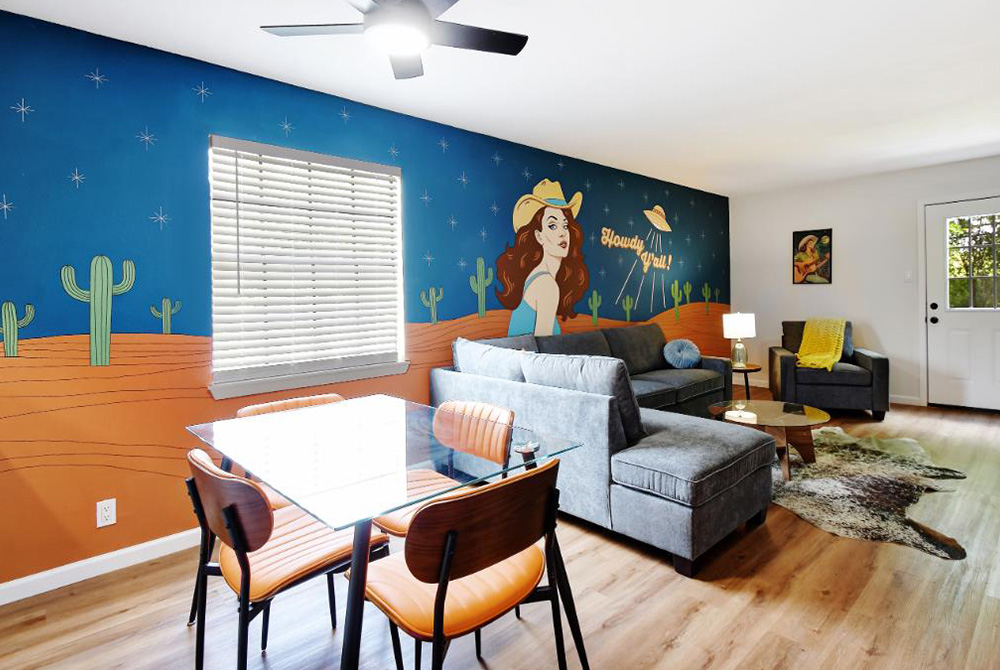 San Antonio space cowboy themed interior design