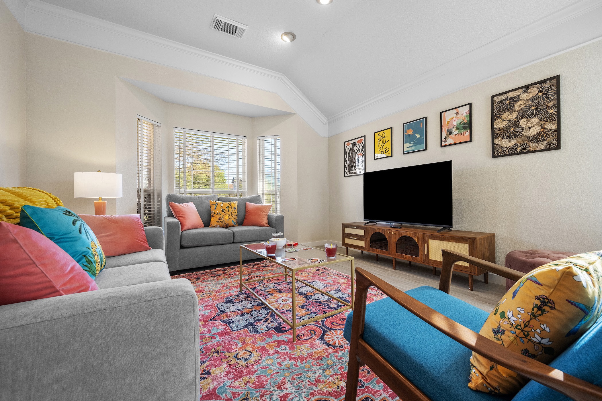 Mabank Fishing Lodge AirBnB interior styled by bello home styling